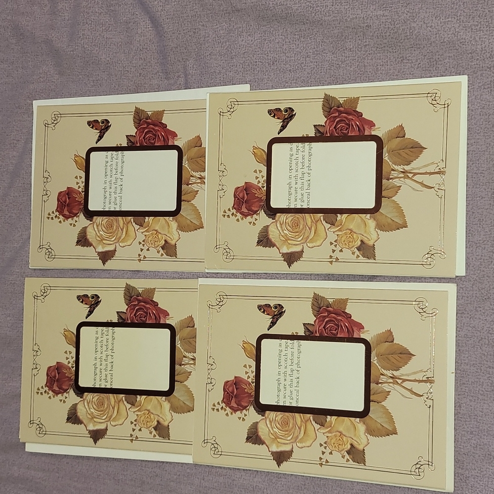 Set of 4 Photo Insert Greeting Cards